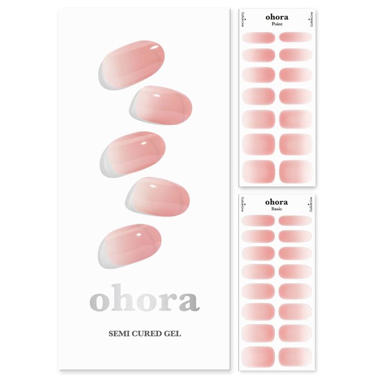 Top 3 Ohora Peach Gel Nail Strips Ohora's N Peach Latte features a subtle gradient, and the pastel peach color allows for romantic styling. Moreover, Ohora offers comfortable wear and beauty suitable for nails of all lengths, whether short or long.
ohora Semi Cured Gel Nail Strips (N Peach Latte)