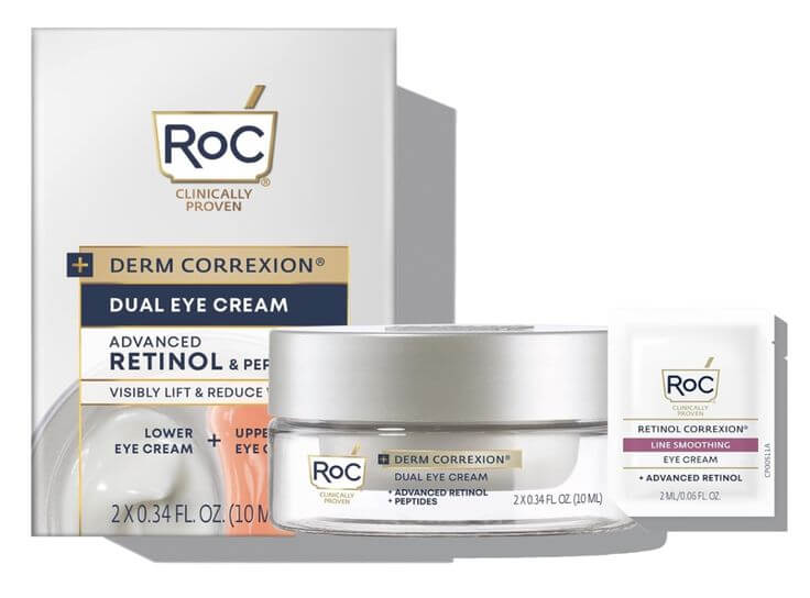 5 Best Eye Creams for Reducing Fine Lines and Crow’s Feet Wrinkles Get the look: For Puffy Eyes and Dark Circles
RoC Derm Correxion Dual Eye Cream with Advanced Retinol + Peptides for Puffy Eyes and Dark Circles