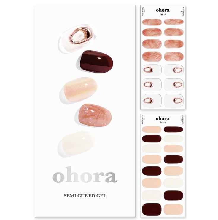 Top 3 Ohora Peach Gel Nail Strips 3. N Blush This exudes a modern vibe with a subdued and urban feminine look, reminiscent of peach shadows.
ohora Semi Cured Gel Nail Strips (N Blush)