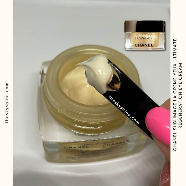 Plump, Hydrated, and Glowing: : A Review of Chanel Sublimage Eye Cream 1. Texture & Absorbs & Scent
This is a lightweight yet rich cream. It applies smoothly and transparently, absorbing quickly without any stickiness. 