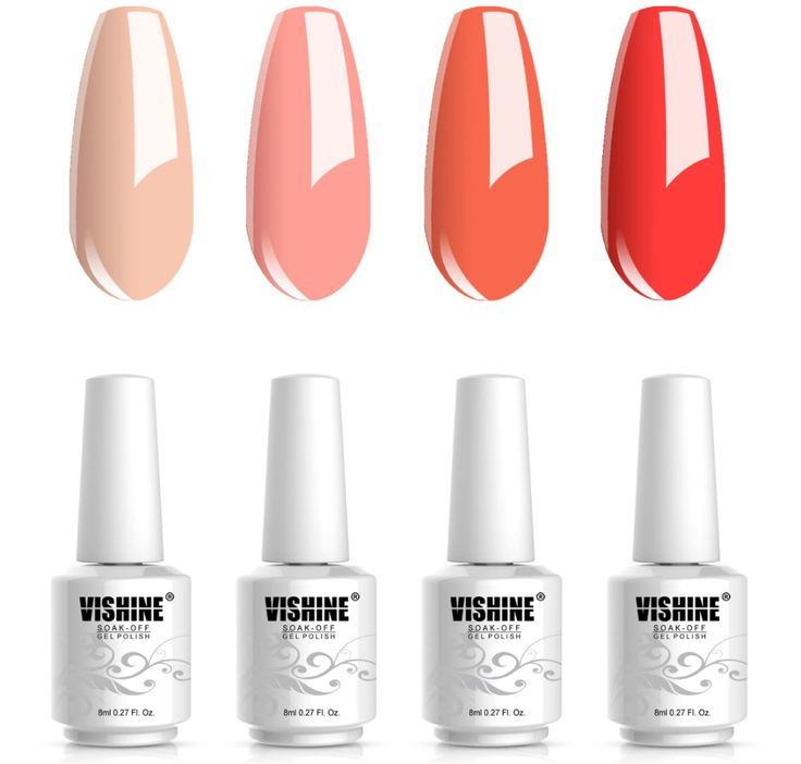 Best Coral Peach Gel Nail Polish Colors For All Season Nails
Vishine Gel Nail Polish Set - 4 Colors Apricot Peach Orange Coral Collection 