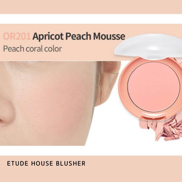 Budget-Friendly Korean Beauty: Top Peachy Blushes Under $15 for Fair Skin 1. ETUDE HOUSE Blusher in Apricot Peach Mousse This blush is highly popular among those who desire a soft peachy flush on pale or fair skin. Additionally, it includes sebum control features
ETUDE HOUSE Blusher in Apricot Peach Mousse 