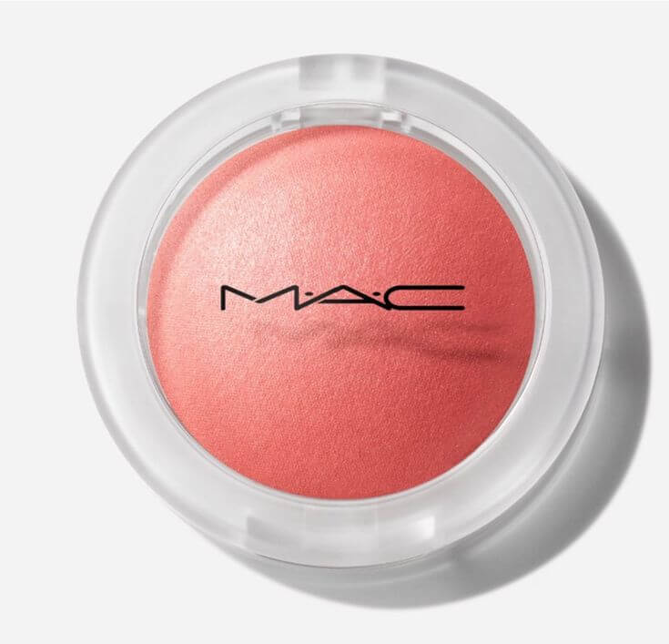 Top 3 Must-Have MAC Peachy Blushes for All Seasons 2. MAC Cosmetics Glow Play Blush in That’s Peachy Looking for a foolproof blush that delivers a radiant look? 'That’s Peachy' offers a bright pop of medium tangerine with warm undertones and a satin finish, excellent for achieving a vibrant, glowing complexion. 
MAC Cosmetics Glow Play Blush That’s Peachy