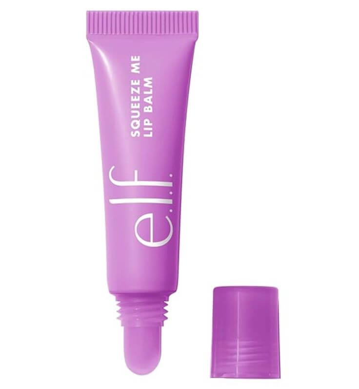 Top 4 Glowy Lip Balm Tubes for Soothing and Repairing Dry Lips 3. e.l.f. Squeeze Me Lip Balm in Grape  This is recommended for those looking for an affordable product that maintains soft and supple lips. The grape tint provides a hint of natural reddish hue to the lips.
e.l.f. Squeeze Me Lip Balm