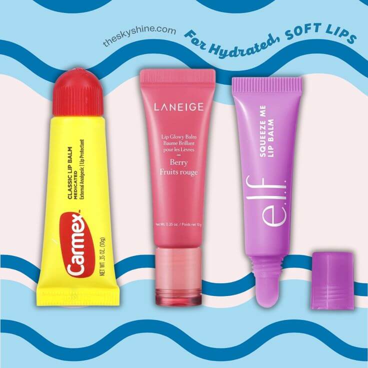 Top 4 Glowy Lip Balm Tubes for Soothing and Repairing Dry Lips Do you need instant hydration for dry and chapped lips? If so, let me introduce you to 4 glowy lip balm tubes that provide incredible moisture and shine with just one application, anytime and anywhere. 