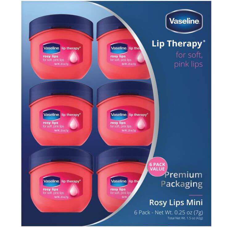 Bulk Beauty: 6 Best Lip Balms for Soothing and Repairing Dry Lips for Families Vaseline Lip Therapy Rosy Lips Mini is known for its powerful healing properties, even in winter. 
Vaseline Lip Therapy Rosy Lips Mini