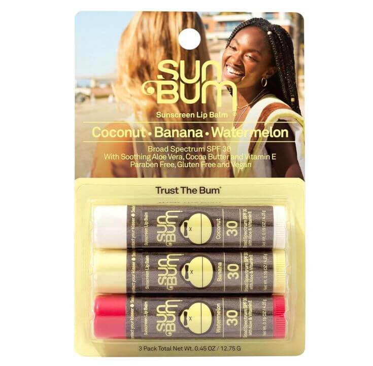 Top 5 Sun Protection Lip Balms for Ultimate Lip Care 2. Sun Bum SPF 30 Lip Balm set offers SPF 30 protection with hydrating coconut, banana, and watermelon scents. It’s perfect for everyday use and provides a natural look while protecting your lips.
Sun Bum SPF 30 Lip Balm