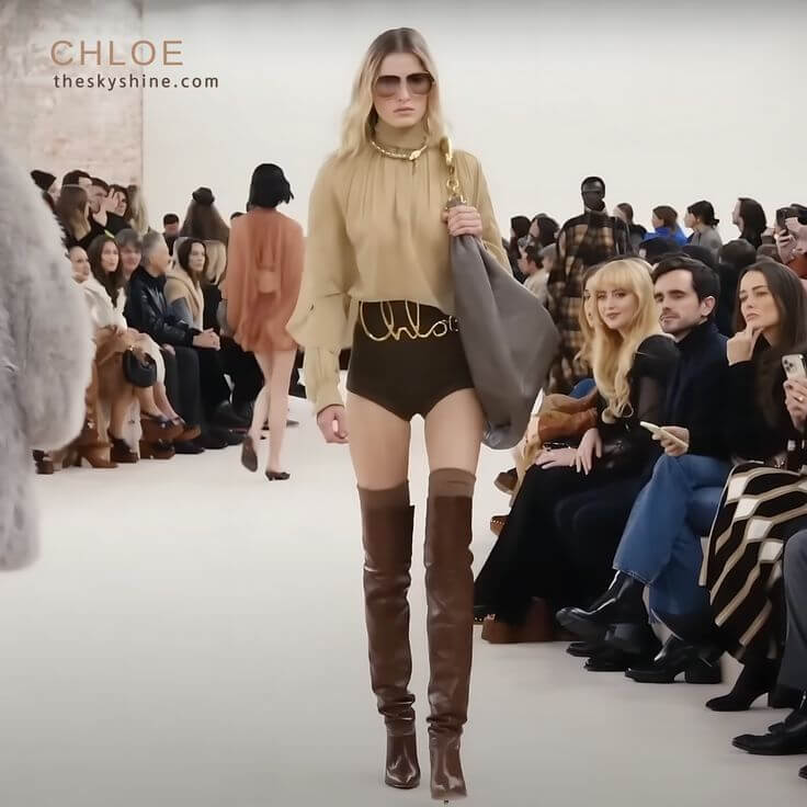 Sustainable Style: Chloé’s Fall Winter 2024 Blouse  1. BOXY LAVALLIÈRE BLOUSE IN SILK GEORGETTE Chloé's boxy lavallière blouse features a gathered and fluid silhouette that flatters all body types, making it a versatile piece for any wardrobe.
BOXY LAVALLIÈRE BLOUSE IN SILK GEORGETTE