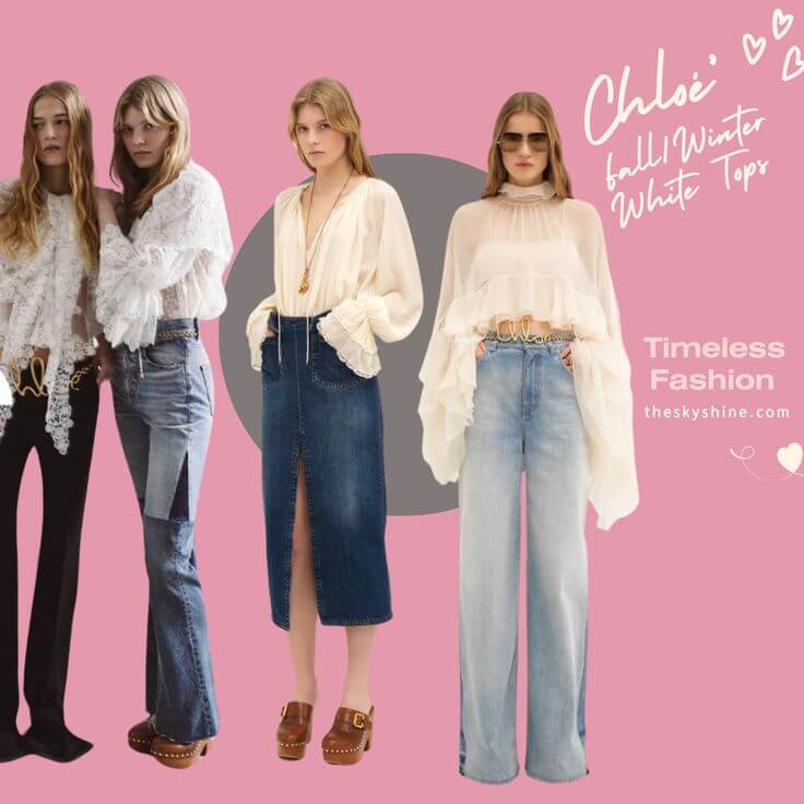 Timeless Elegance: Chloé’s Fall/Winter White Tops Chloé’s Fall Winter White Top offers a variety of styles for those looking for a sleek and modern design.