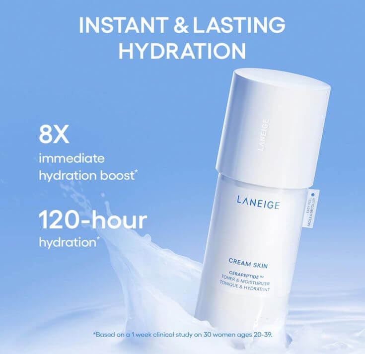 Nighttime Skincare Routine for Fall 4. Hydrating Toner for Extra Moisture A hydrating toner will restore your skin’s pH balance and provide a layer of moisture. Look for toners with hydrating ingredients like hyaluronic acid or glycerin, which can lock in moisture and prep the skin for subsequent products.
Laneige Cream Skin Toner & Moisturizer