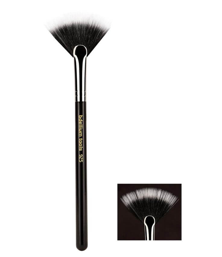 Bdellium Tools Professional Makeup Brush - Maestro Series 925 Duet Fiber Fan 