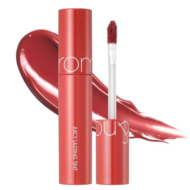 Se-kyung Shin: Radiant, Natural Pink Glow Makeup 3. Glossy, Natural Lips rom&nd Juicy Lasting Tint #07 Jujube