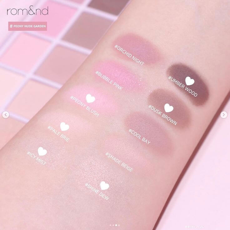 Best Pink Eyeshadow Palettes for Cool-Toned Light Summer Makeup rom&nd Better Than Palette - 06 Peony Nude Garden