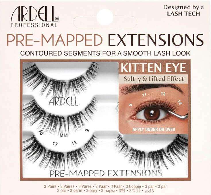 Ardell Pre-Mapped Eyelash Extensions - False Lashes Kitten Eye