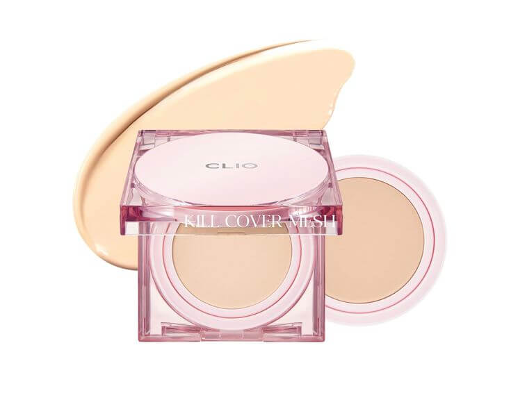 Se-kyung Shin: Radiant, Natural Pink Glow Makeup 1. Flawless, Dewy Base CLIO Kill Cover Glow Cushion 