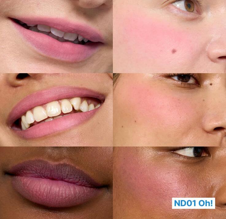 Soft, Blurry, Natural Pink Blush: A Dreamy Glow for Light Looks fwee Blurry Pudding Pot #03 Oh