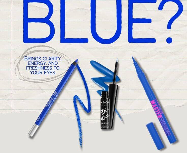 Blue Eyeliner for Summer Music Festival Makeup