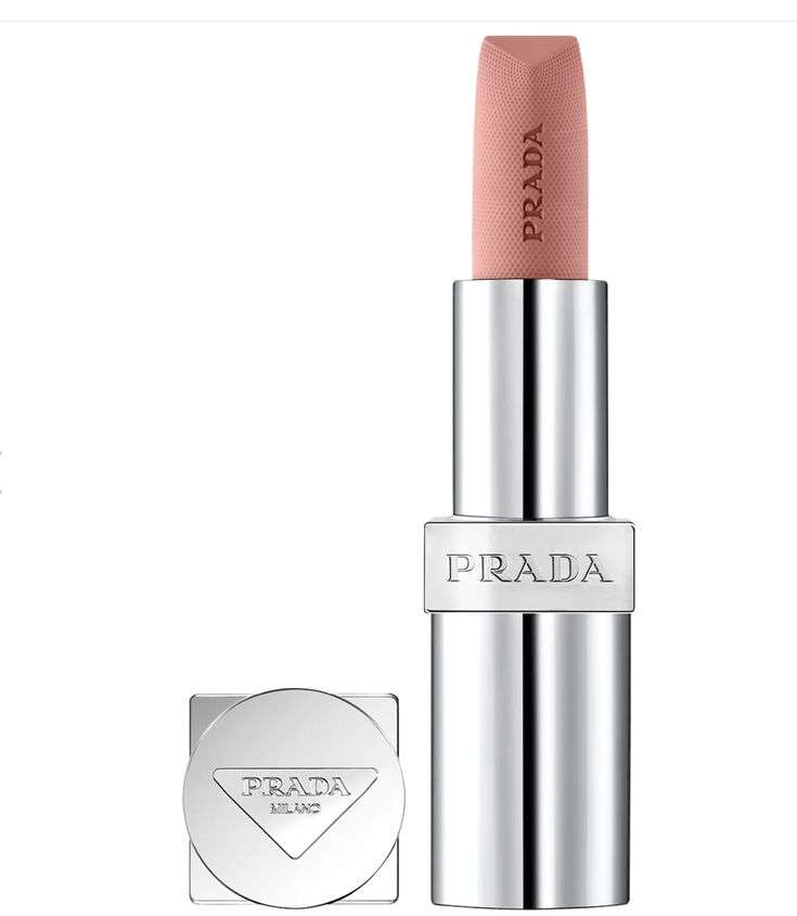 Light Pink-Beige Lips That Complete the Bright Summer Look Prada Beauty – Monochrome Soft Matte Blur Lipstick B108 Beige