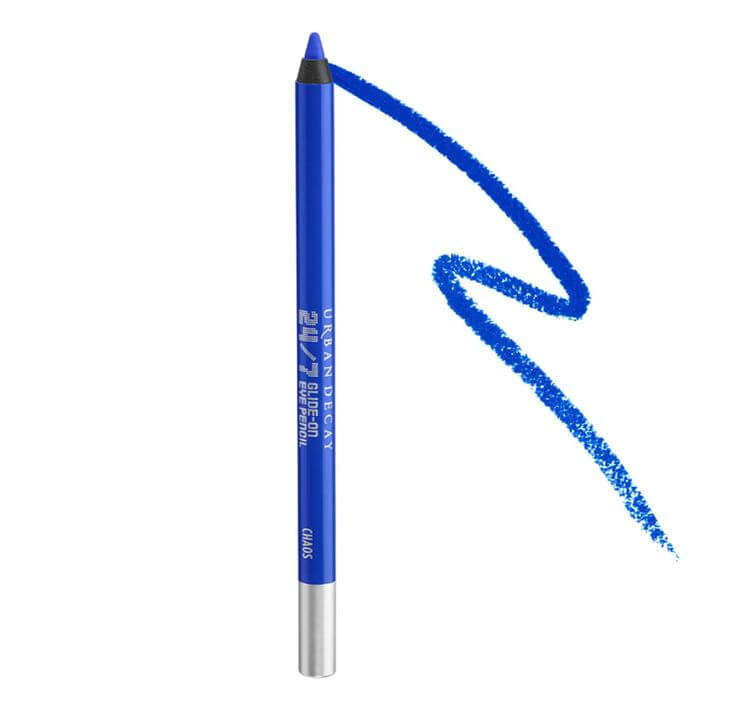 Blue Eyeliner for Summer Music Festival Makeup Urban Decay 24/7 Glide-On Eye Pencil #Chaos