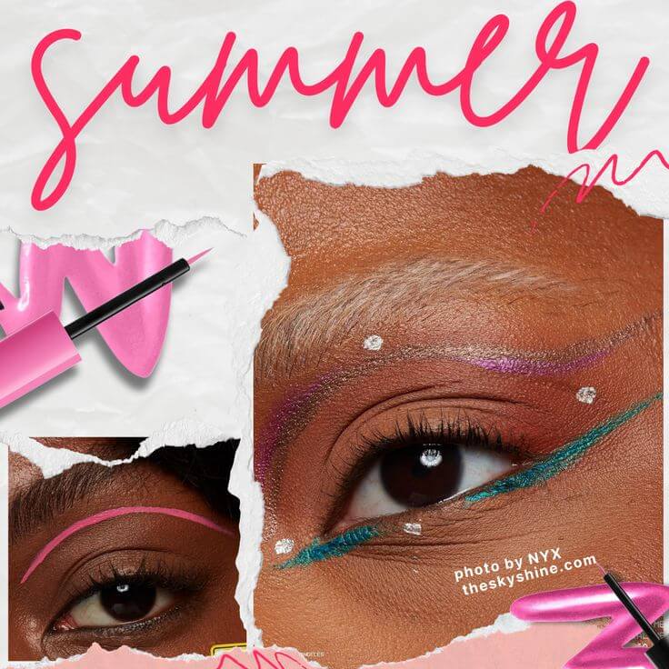 Bright Pink Liquid Eyeliner for Bright Summer