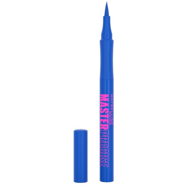 Blue Eyeliner for Summer Music Festival Makeup MAYBELLINE Master Precise All Day Liquid Eyeliner #Cobalt